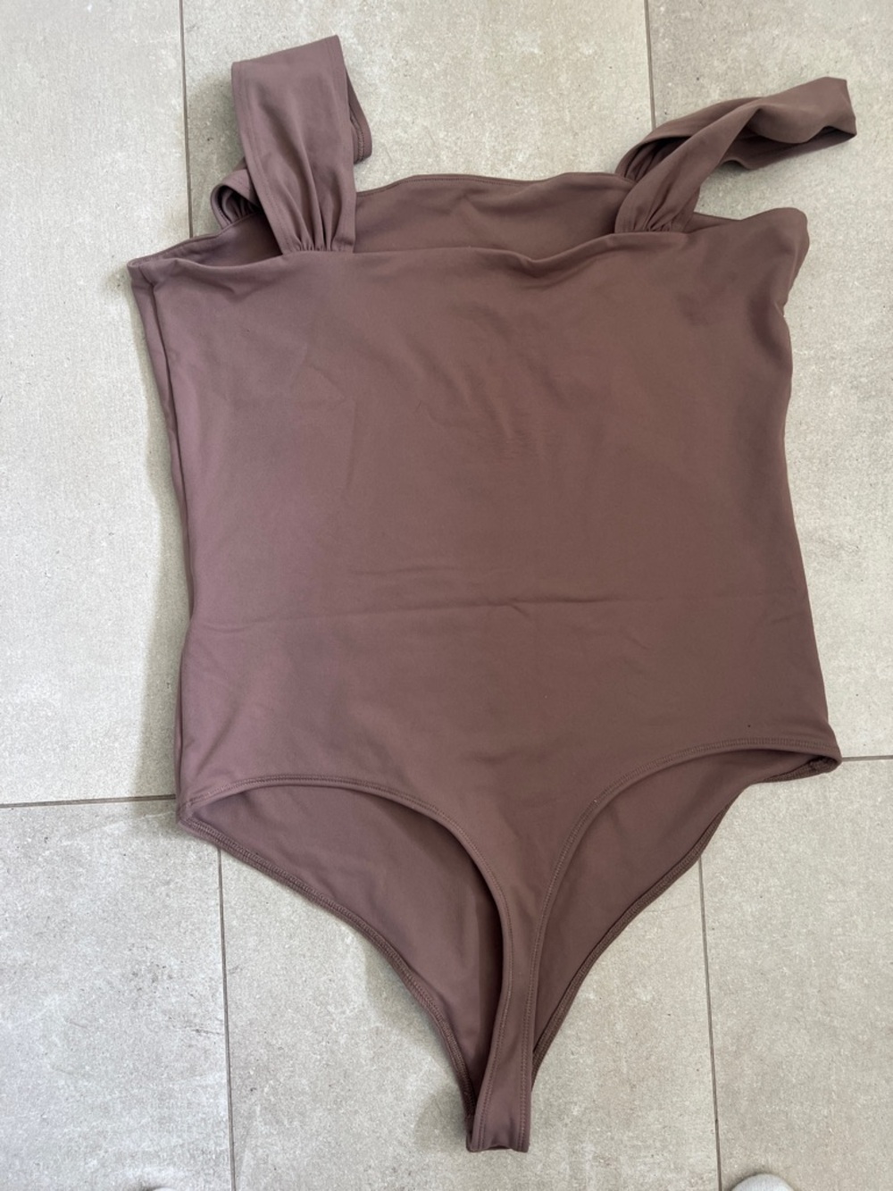Abercrombie & Fitch Brown Square-Neck Bodysuit size large - Picture 3 of 3